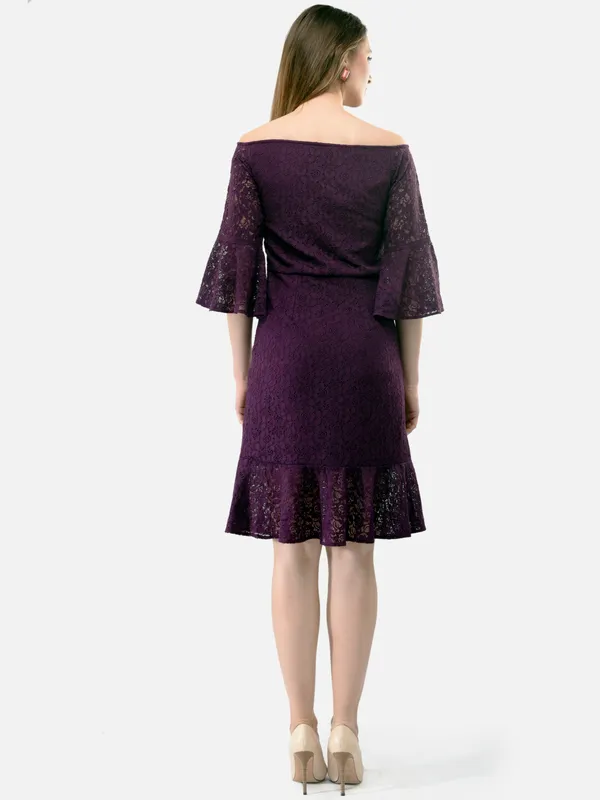 Purple_Cotton_Lace_Off_Shoulder_Dress_For_Women