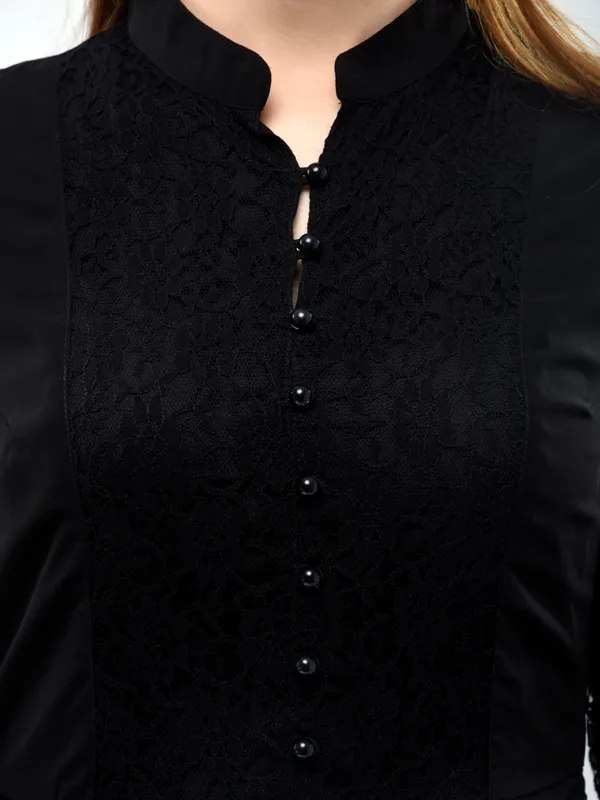 Black_Georgette_Ban_Collar_Full_Sleeves_Long_Maxi_Dress_For_Women