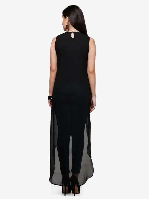 Black_High_Low_Sleeveless_Round_Neck_Classy_Maxi_Top_For_Women