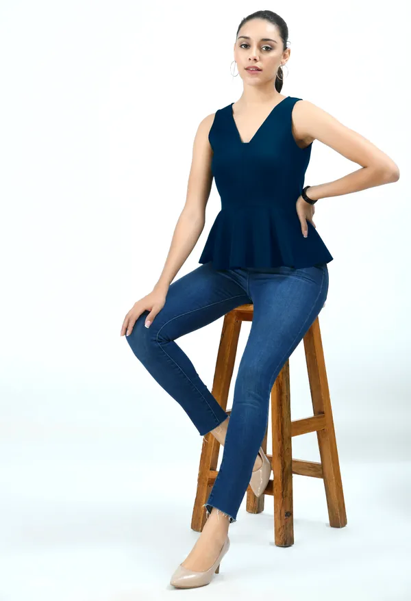Blue_Scuba_Peplum_Top_For_Women