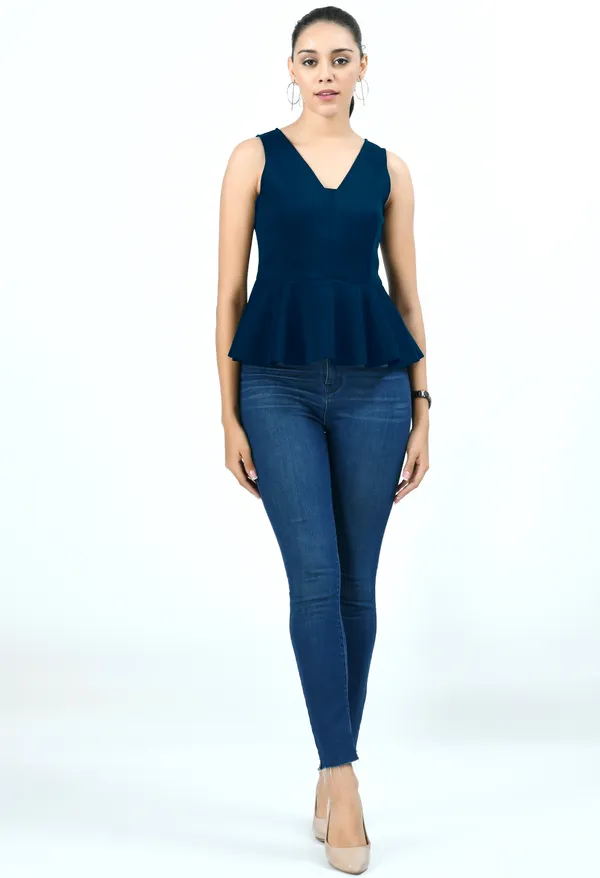 Blue_Scuba_Peplum_Top_For_Women