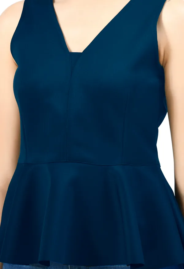 Blue_Scuba_Peplum_Top_For_Women