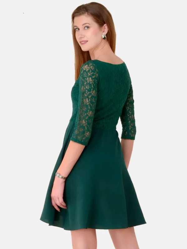 Green_Sweetheart_Neckline_Fit_&_Flare_Empire_Waist_Lace_Dress