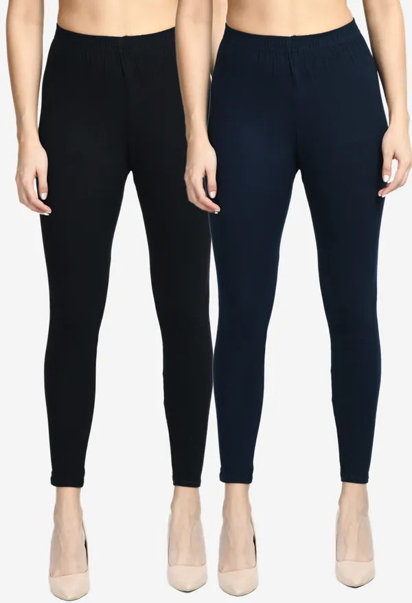 V&M_Women_Pack_Of_2_Comfort-Fit_Ankle_Length_Leggings