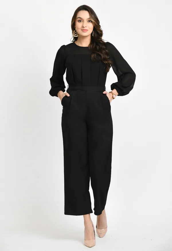 Black_Pleated_Full_Sleeves_Basic_Jumpsuit