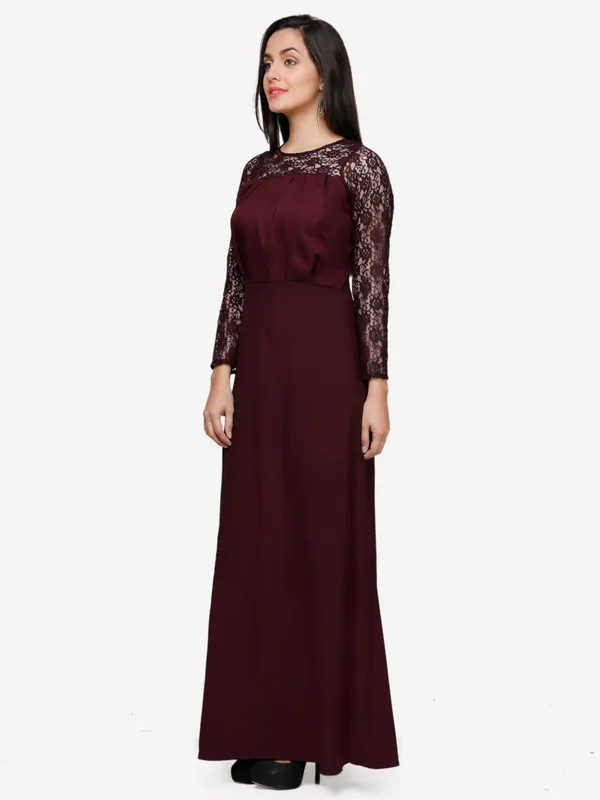 Brown_Crepe_Maxi_Dress_for_women