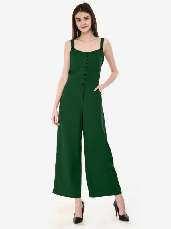 Green_Solid_Basic_Jumpsuit_For_Women