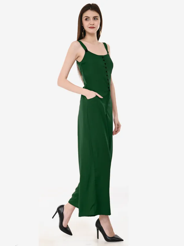 Green_Solid_Basic_Jumpsuit_For_Women