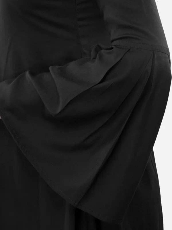 Black_Crepe_A-Line_Dress_For_Women