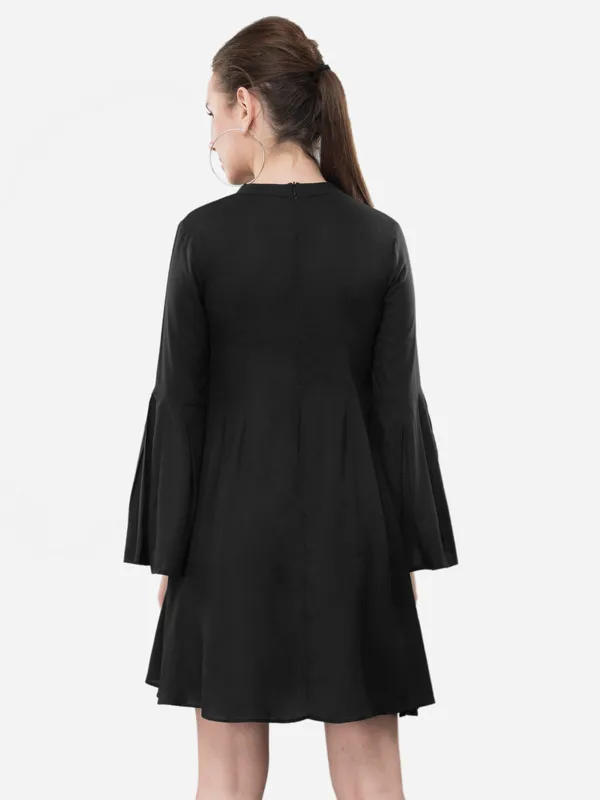 Black_Crepe_A-Line_Dress_For_Women