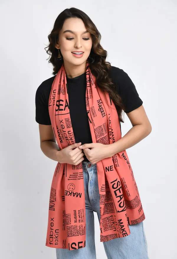 Peach_Crepe_Printed_Scarf_For_Women_&_Girls