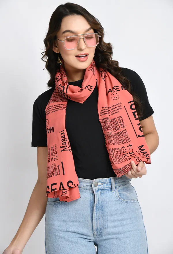 Peach_Crepe_Printed_Scarf_For_Women_&_Girls