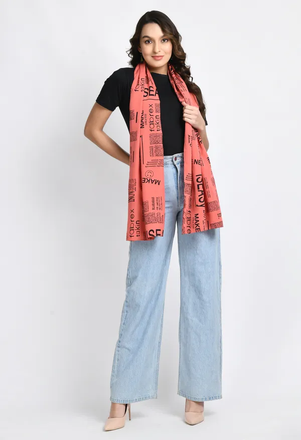 Peach_Crepe_Printed_Scarf_For_Women_&_Girls