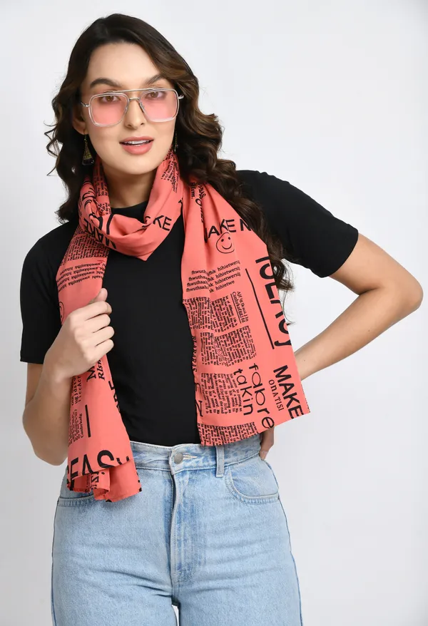 Peach_Crepe_Printed_Scarf_For_Women_&_Girls