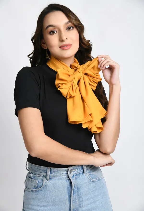 Mustard_Yellow_Rayon_Printed_Scarf_For_Women_&_Girls