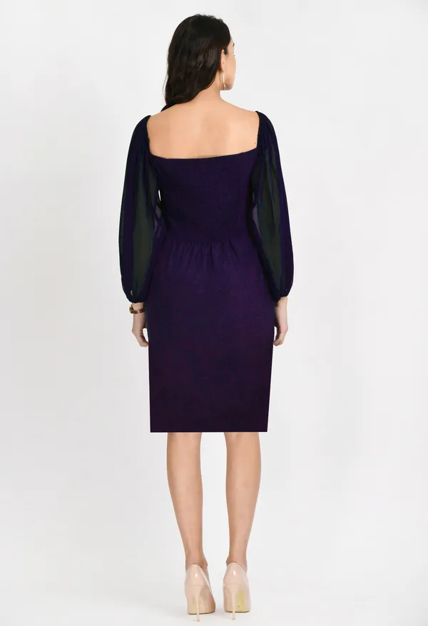 V&M_Purple_Front_button_full_Sleeve_Shift_Dress_For_Women