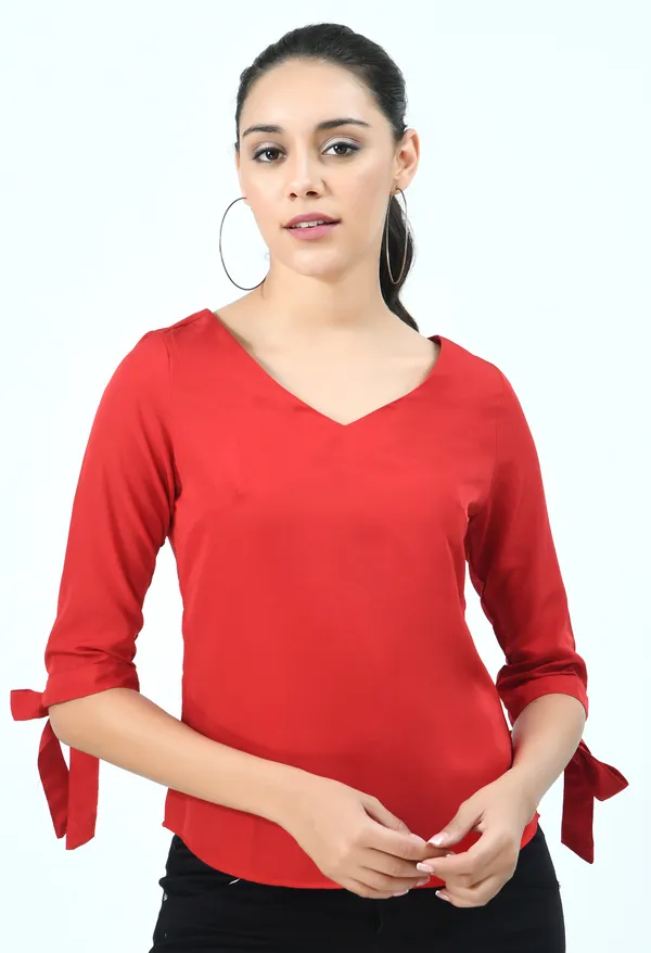 Red_Cayenne_Crepe_Top_For_Women