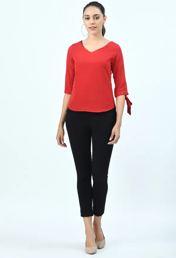 Red_Cayenne_Crepe_Top_For_Women