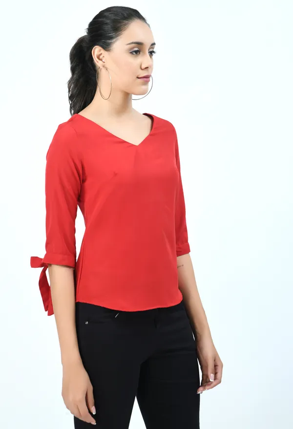 Red_Cayenne_Crepe_Top_For_Women