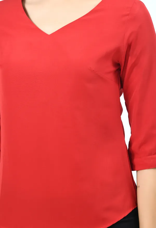 Red_Cayenne_Crepe_Top_For_Women
