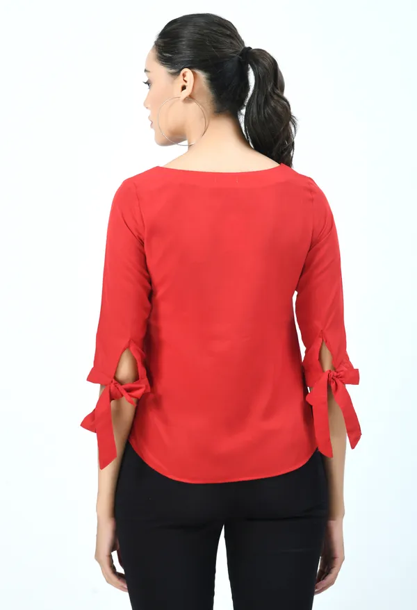 Red_Cayenne_Crepe_Top_For_Women