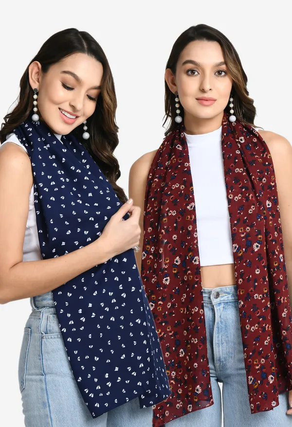 V&M_Women_Pack_of_2_Printed_Scarves