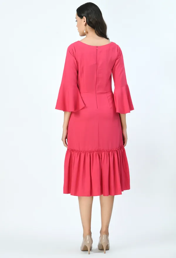 Pink_Crepe_Drop-Waist_Midi_Dress