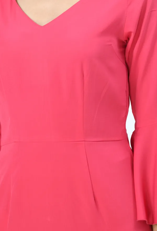 Pink_Crepe_Drop-Waist_Midi_Dress