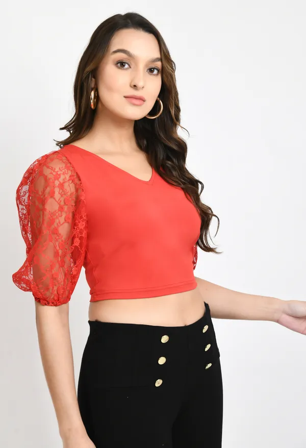 Red_Floral_Net_Puff_Sleeves_Net_Crop_Top