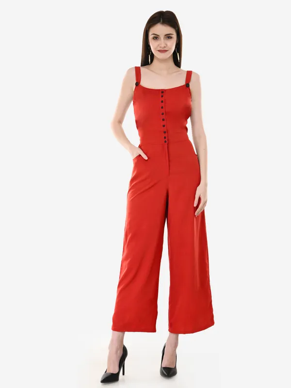 Red_Solid_Basic_Jumpsuit_For_Women