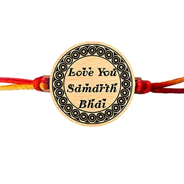 Multicolor_Personalized_Engraved_Wooden_Rakhi_With_Thread_(1.75_X_1.75_In)