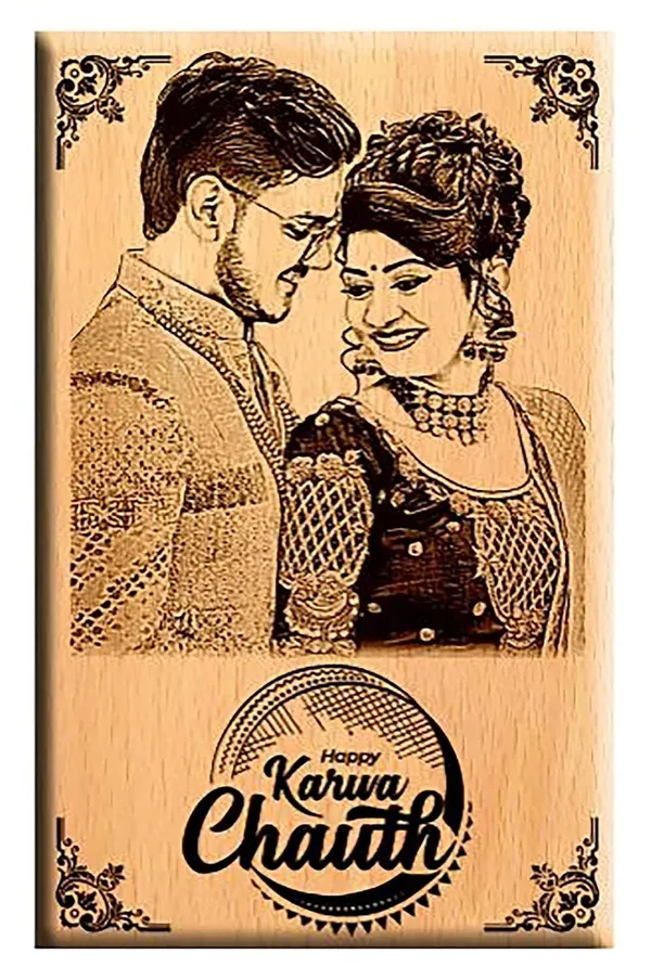 Brown_Karwa_Chauth_Personalized_Wooden_Photo_Frames_Gift_For_Wife_(6_X_4_In)