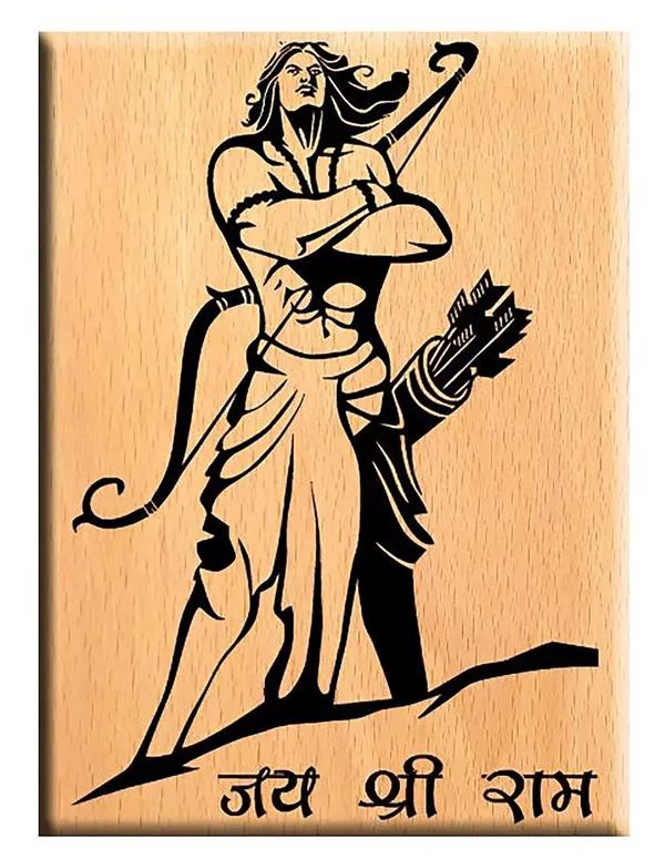Brown_Shri_Ram_Hindu_Godess_Wooden_Engraved_Photo_Frame/_Idol_For_Home_And_Office_Temple/_Desk_(7_X_5_In)