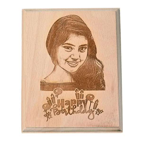 Yellow_Wooden_Personalized_Rectangular_Photo_Frame_Birthday_Gift_For_Women