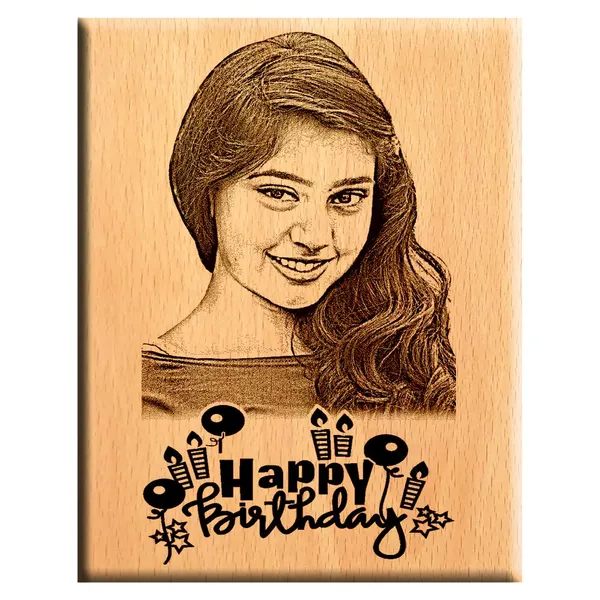 Yellow_Wooden_Personalized_Rectangular_Photo_Frame_Birthday_Gift_For_Women