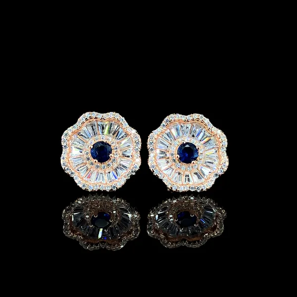 Midnight_Blue_Floral_Spark_Cz_Earrings