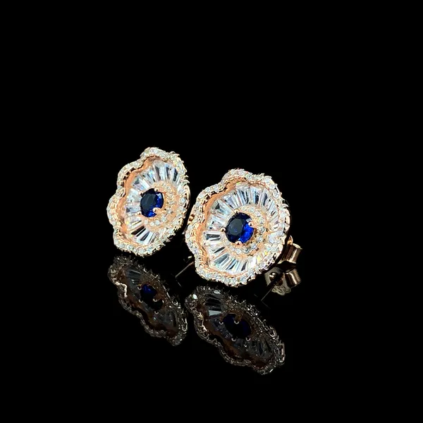 Midnight_Blue_Floral_Spark_Cz_Earrings