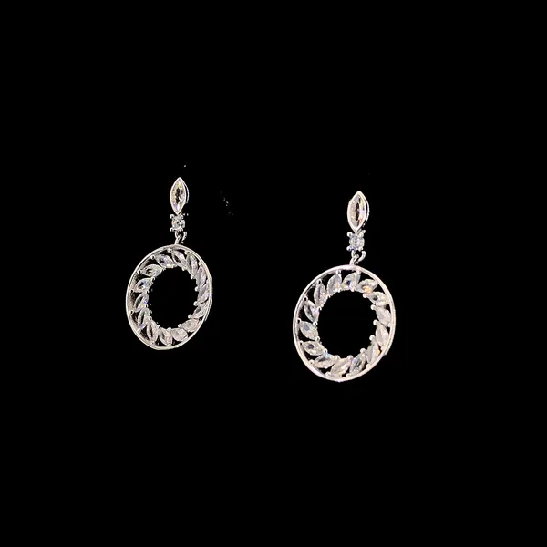 Sterling_Silver_Leaf_Motif_Circle_Drop_Earrings