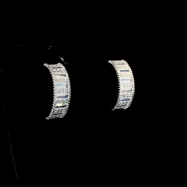 Sterling_Silver_Baguette-Cut_Diamond_Hoop_Earrings