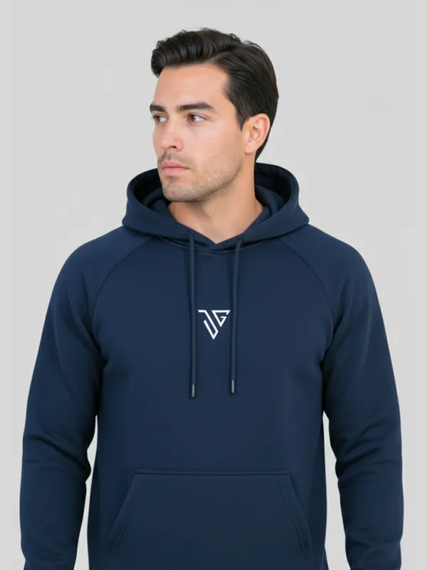 YGM Main Visual ZIPHOODIE NAVY/M Buy Men Navy Double-Knit Full-Zip