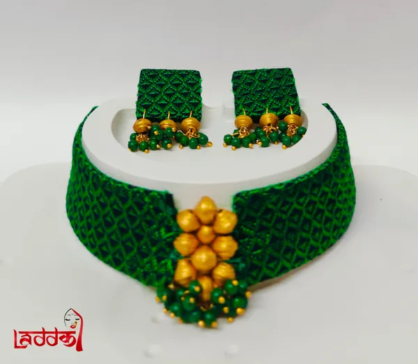 Green_Choker_Handcraft_Eco_Friendly_Jewellery_Push_Premium_For_Women