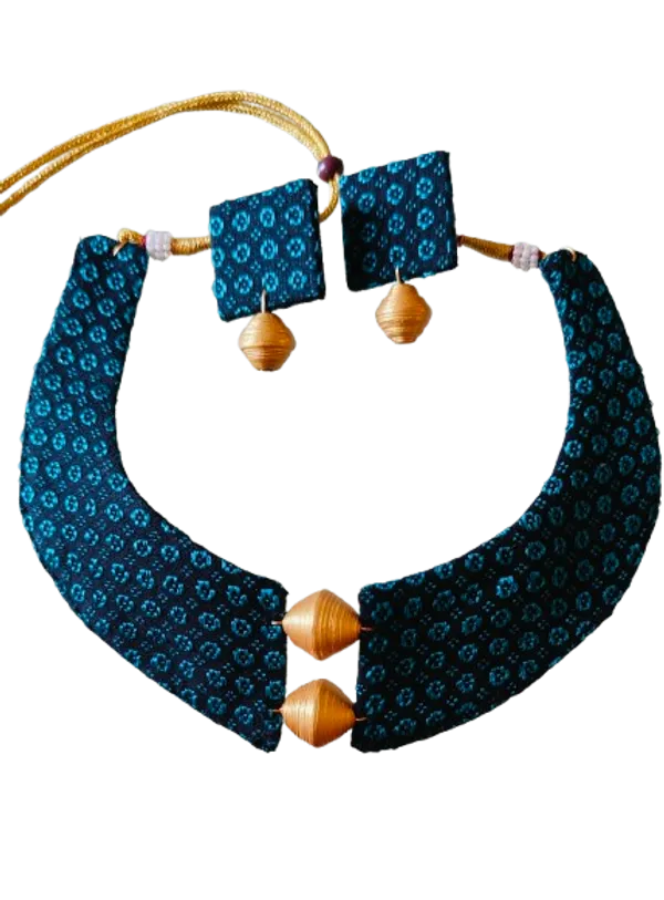 Sky_Blue_&_Gold_Eco_Friendly_Handcraft_Choker_Set__Push_Premium_For_Women