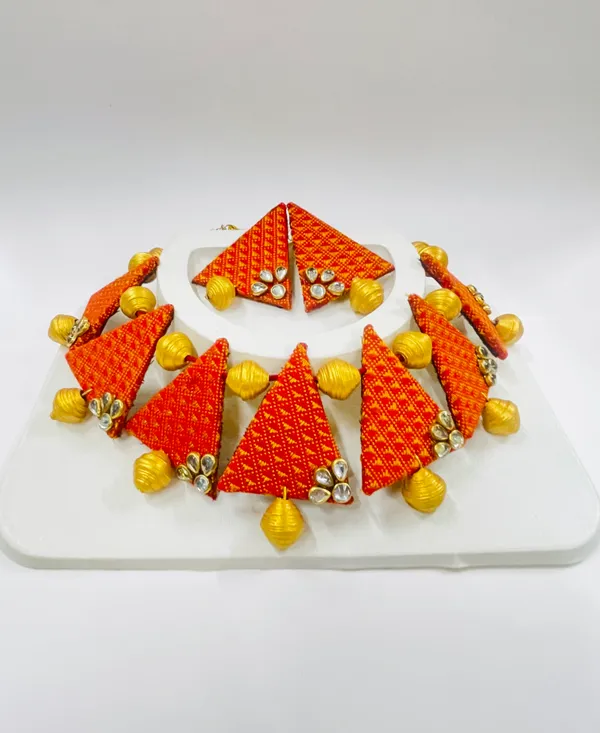 Orange_&_Yellow_Eco_Friendly_Handcraft_Choker_Set__Push_Premium_For_Women