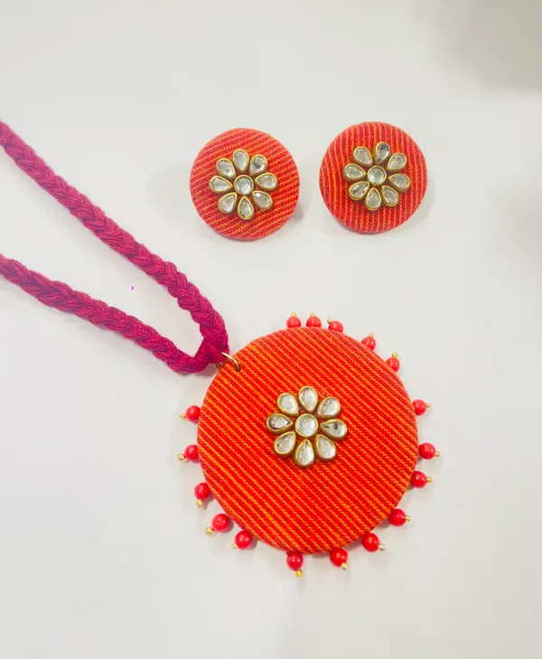 Orange_Handloom_Hand_Painted_Premium_&_Elegant_Long_Necklace_Set_For_Women_&_Girls