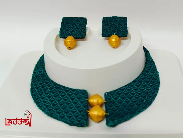 Teal_Eco_Friendly_Handcraft_Choker_Set_Push_Premium_For_Women