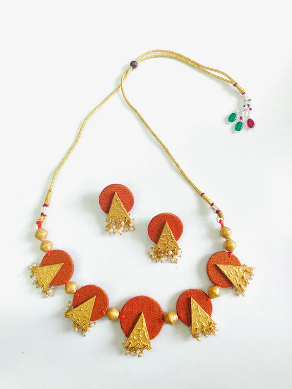 Orange_Handloom_Premium_&_Elegant_Choker_Set_For_Women_&_Girls