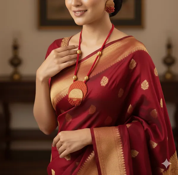 Red_&_Golden__Handloom_Hand_Painted_Premium_&_Elegant_Long_Necklace_Set_For_Women_&_Girls