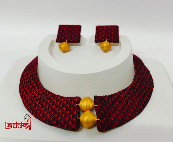 Gold_&_Maroon_Khan_Premium_&_Elegant_Choker_For_Women_&_Girls