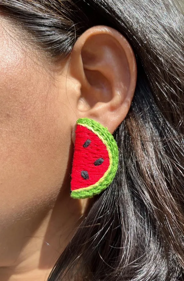 Red__&_Green_Eco_Friendly_HandCraft_Earring_Push_Premium_For_Women