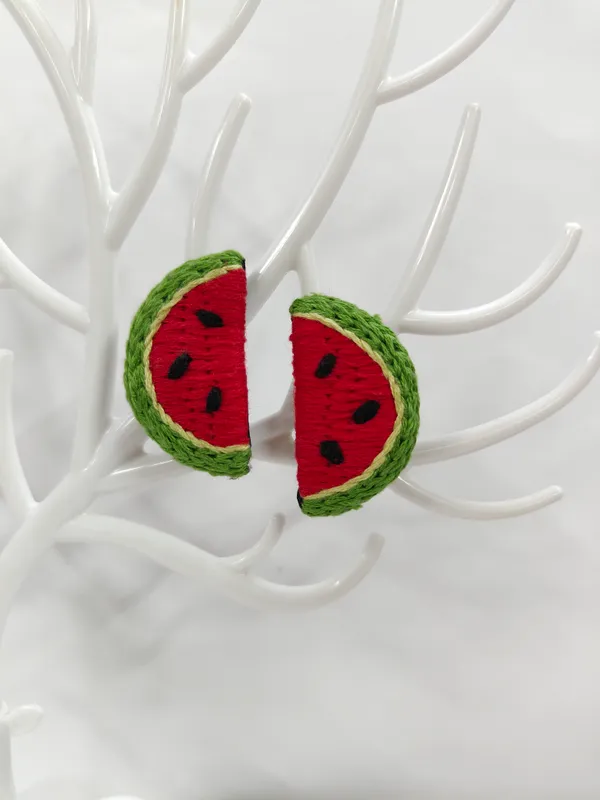 Red__&_Green_Eco_Friendly_HandCraft_Earring_Push_Premium_For_Women
